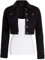 SS7 Womens Cropped Denim Jacket Black