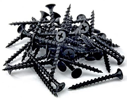 100 x 150mm Screws Black for Wood Corse Screw Plasterboard Drywall Black Phosphate