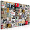 decomonkey | Mega XXXL Bilder Banksy Collage | Wandbild Leinwand 170x85 cm Selbstmontage DIY Einteiliger XXL Kunstdruck zum aufhängen | Graffiti Street Art