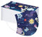 Lulupi 50/100Stück Kinder Mundschutz Multifunktionstuch Bedruckt Einweg Mund und Nasenschutz Mundschutzmaske Staubdicht Mund-Nasen Bedeckung Tücher Weltraum Motiv Maske Bandana Halstuch Jungen Mädchen