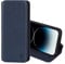 32nd Classic Series 2.0 - Real Leather Book Wallet Flip Case Cover For Apple iPhone 13 Pro (6.1), Real Leather Design With Card Slot, Magnetic Closure and Built In Stand - Navy Blue