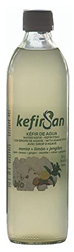 Kefirsan, Kefir de agua sabor menta, limón y jengibre Ecológico - 3 de 500ml - Total: 1500ml