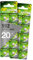GP Knopfzellen LR41 | Batterien AG3, 192, GP192A, LR736 | 20 Stück Knopfbatterien Alkaline 1,5V (Spannung 1,5 Volt)