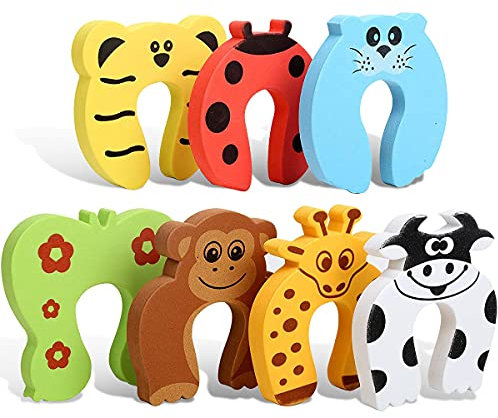 Door Finger Pinch Guards, 7 Pack Foam Safety Door Guard Baby Proof Door Slam Stopper, Prevent Child Finger Pinch Injuries,Slamming Door,Child or Pet from Getting Locked in Room