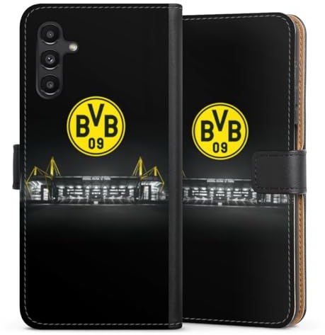 DeinDesign Klapphülle kompatibel mit Samsung Galaxy A13 5G Handyhülle aus Kunst Leder schwarz Flip Case BVB Stadion Borussia Dortmund