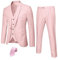 Hihawk Costume 3 pièces pour Homme avec Tissu Extensible, Coupe ajustée, Ensemble Blazer à Un Bouton, Veste, Gilet et Pantalon avec Cravate, Rose Clair, XX-Large