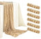 SRIZIAN 6 Stück Beige Käsetuch-Tischläufer, 3 m breit, Gaze-Tischläufer, Boho-Tischläufer für Brautparty, Hochzeit, Geburtstag, Party, Tischdekoration