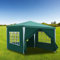 Gimisgu 3x3m Pavillon Wasserdicht Gartenzelt Partyzelt Grün UV-Schutz mit 4 Seitenteilen und Fenstern Hochwertiges Gartenpavillon für Festival Party Marktstand