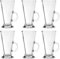 MIVIDE Lot de 6 Tasses à Café Irlandais, 250 ml Verres à Café avec Pied, Irish Coffee Tasse pour Cappuccino, Thé, Café, Latte