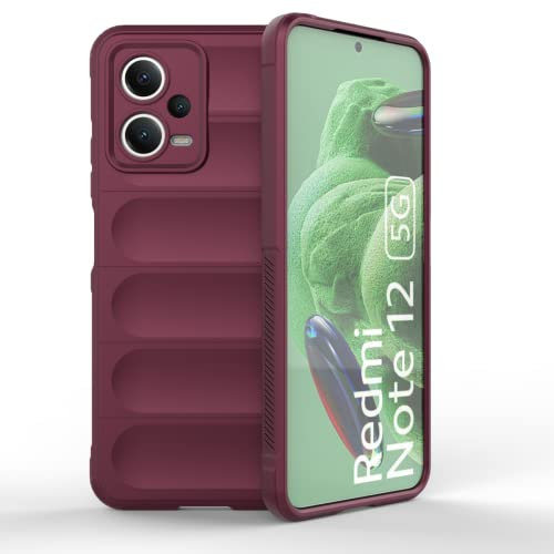 RankOne Airbag Funda de Silicona Líquida para Redmi Note 12 Pro 5G (6.67 Inches) - Morado Oscuro
