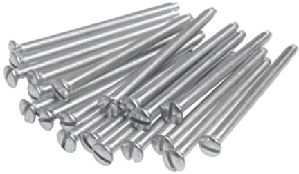SDTOOLS M3.5 x 40mm, 75mm Electrical Slot Countersunk Machine Screw for Light Switch and Plug Sockets Stainless Steel Plated Slotted Head (20, M3.5 x 40mm)