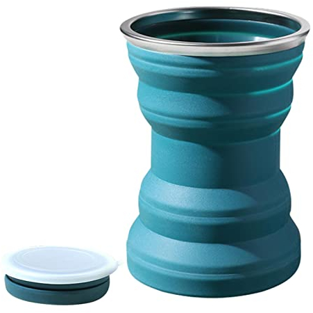 JINGAN Botellas de Agua Plegables para Viajar - Taza de Agua de Silicona Reutilizable Plegable,Taza para Beber Extensible de ml, Taza Plegable portátil para Exteriores en Interiores