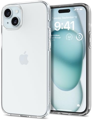 Spigen Liquid Crystal Hülle Kompatibel mit iPhone 15 -Crystal Clear