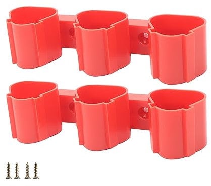 Aernair 3 In 1 Battery Holder Storage Compatible with Milwaukee M12 48-11-2420 48-11-2401 Makita BL1013 BL1014 Bosch BAT414 BAT411 12v Battery, Battery Organizer Wall Mount Rack(2 Pack)