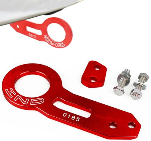 Teksome Kit de Gancho de Remolque para Accesorios de Coche - Anillo de Remolque para Parachoques de Coche,Gancho de Aluminio para Remolque de Carreras, con Anilla para Remolque de Coche, para SUV