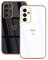 Lonrapa 2 Stück Hülle für Samsung Galaxy A15 5G / 4G Handyhülle Süße Herz Muster Motiv für Mädchen Frauen Farbe Galvanisierte Silikon Stoßfest Schutzhülle Galaxy A15 Phone Case Cover - Schwarz & Weiß