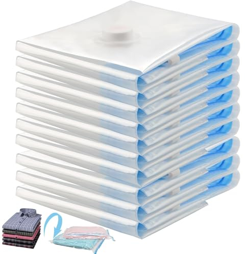Bolsas Vacio Ropa Viaje Pequeñas 10 Piezas 60x40cm Vacuum Storage Bags Bolsas Almacenaje Ropa Vacio Ahorro de Espacio para Guardar Ropa,Ropa De Cama,Almohadas,Mantas,Edredones,Juguetes De Peluche