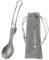 Navaris Fourchette Pliable - Couvert pour Popote Camping et Bivouac - Cuillère Fourchette 2 en 1 en Titane - Couvert de Voyage Léger et Compact - Longueur de 16,5 cm Dépliée