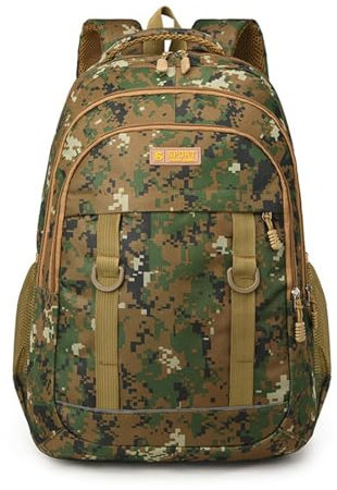 CINGHI LUSSO Militare 25L Zaino tattico Molle Multiple Tasche a Spalla Militare Zaino Assalto Impermeabile per Outdoor Caccia Corsa Viaggio Ciclismo Campeggio Trekking, Mimetico 04, 31 x 46 x 18 cm