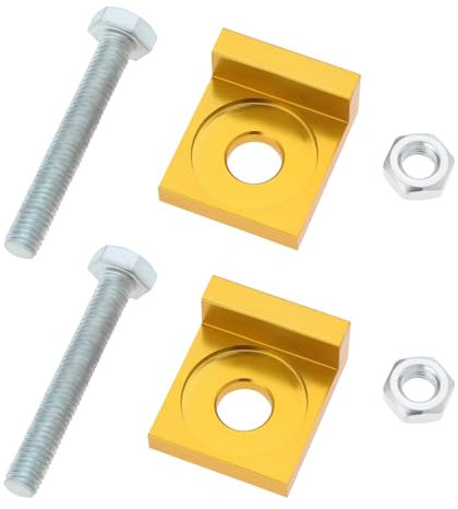 ECSiNG 2 Pièces 12mm Trou Dia Tendeur de Chaîne de Moto Tendeur CNC pour Moto de Saleté Moto 50cc 70cc 90cc 110cc 125cc Or