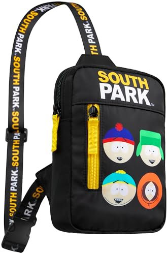 South Park Umhängetasche Teenager Herren Sling Bag Männer mit Verstellbarem Gurt für Reisen Sport Alltag Geschenk für ihn