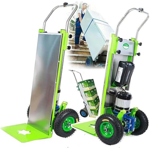 LSBHPPD Elektrische Sackkarre,Elektrischer Treppensteigerwagen, arbeitssparende Sackkarre mit Teleskopgriff,herausnehmbarer 48-V/20-Ah-Akku, 400 kg Tragkraft,Treppen rauf und runter