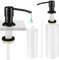 Distributeur de Savon Encastrable 500ML Distributeur Savon Evier Cuisine Acier Inoxydable Distributeur Savon Integre pour Salle de Bain et de Cuisine