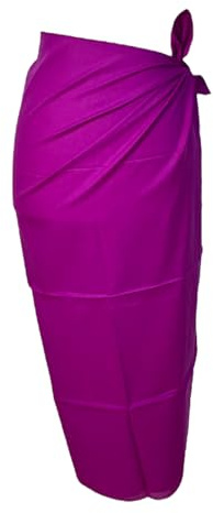 Kiran Fashion Sarong aus 100 % Baumwolle, für Strand, Pool, leicht, für den Urlaub, magenta, One size