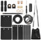 WADORN Set Zur Herstellung Einer Umhängetasche Aus Kunstleder Materialien Zur Herstellung von DIY Beuteltaschen Für Damen 22x20x10cm Großes Nähset Für Handtaschen Aus PU Leder Selbermachen Schwarz