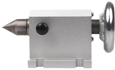 CIJIAOPOYU Contrapunto indexable CNC de 80 mm con Pasador expulsor for Ejes giratorios, Eje A, 4º Eje, fresadoras CNC