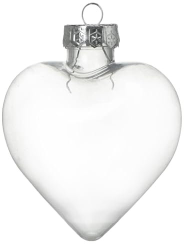 Fillable Ornaments - Transparent Glass Ornaments for Crafting, Holiday Decor | Fillable Clear Baubles for Christmas Tree, Customizable Craft Ornaments, Personalized Holiday Decorations