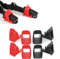 Ceeyoll 8Pezzi nero rosso Adattatore isofix,clip cintura sicurezza auto,Accessori per seggiolini,Sistemi di Fissaggio Unviersal per seggiolini Auto,Connettore di Isofix per passeggeri, Auto e Bambini.