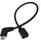 Halokny USB C to Micro USB Cable, 90 Degree Type C (USB-C) Male to Micro USB Female Adapter Converter Charging Cable 25cm/10 Inch (90°Typec M/Micro F)(Only for Charging)