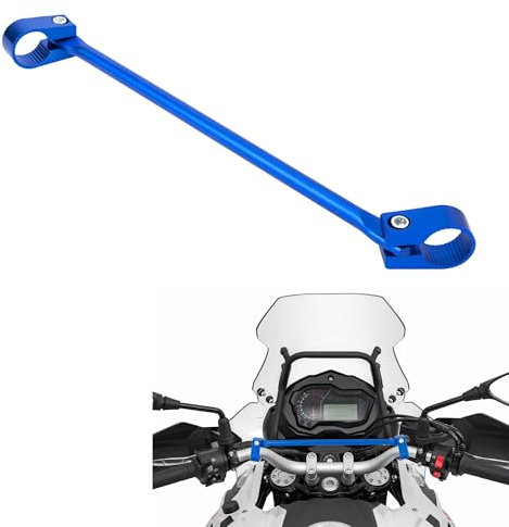Tunejoy Motorrad Lenkerstrebe 22mm Motorrad Ausgleichsstange Balance Bar Verstellbar Aluminiumlegierung für Offroad Moto Dirt Pit Bike ATV 400mm Blau