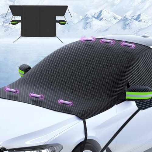 Frontscheibenabdeckung Auto für Honda Jazz III/3 | 2015-2019 2020, Scheibenabdeckung Auto Winter Windschutzscheibenabdeckung Frontscheibenabdeckung Winter(Green)
