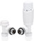 SVNR Thermostatic Radiator Valves (TRV), Textured White, Angled Lockshield Valve, 15mm, for Central Heating Radiators, Towel Rails,Leak-Proof Design.
