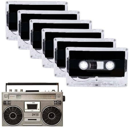 12 Piezas Cassette de Audio,casetes de música,Cintas de Cassette,Cassette,Cintas de Audio vacías,Audio Cassette de Musica,60 Minutos, Adecuado para reuniones, seminarios, música, etc.