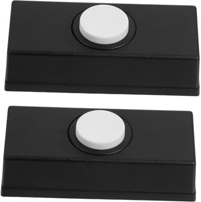 NUOBESTY 2pcs Vintage Doorbell Switch Retro Wall Mounted Doorbell Button for Home Decor Chrome Finish Door Chime Bells