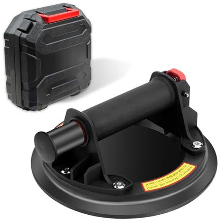 Yabingbos Sollevatore sottovuoto da 8, aspiratore in vetro con portata fino a 200 kg, leva per piastrelle, per vetro, marmo, piastrelle con cassetta degli attrezzi portatile