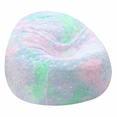 MeMoreCool Kinder Sitzsack 8-12 Jahre, Stern Bohnensofa, Farbstern | Weicher Sitzsack mit Füllung für Jungen und Mädchen, Ideal als Bodenstuhl zum Lesen, Spielen und Entspannen im Kinderzimmer