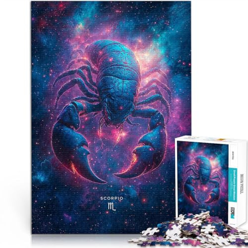 Sternzeichen Skorpion Teenager-Puzzle 1000 Teile Familienspiel zum Stressabbau, schwierige Herausforderung tolles Geschenk 38x26cm