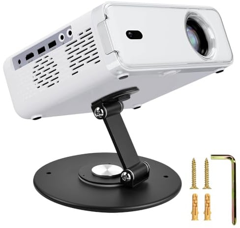 ZXBBTZ Beamer Tischständer 360° Drehbarer Leiner Desktop Projektorhalterung mit 1/4 Gewinde Beamer Halterung Beamer Ständer für Epson, BenQ, Yaber Mini Projektor Halterung für Bett Sofa