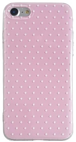QLTYPRI for iPhone SE/iPhone 8/iPhone 7 Case Cute Polka Dot Case, Pink