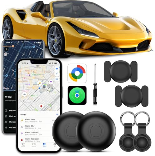 GPS Coche Localizador,Localizador GPS para Coche sin Suscripción,2 Pack