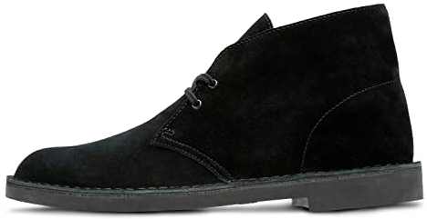 Clarks Bushacre 2, Scarpe Chukka Uomo, Camoscio Nero, 48 EU