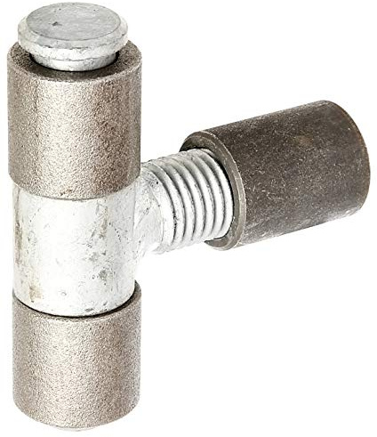 Alberts 411572 Anschweißband | verstellbar um 40 mm | Stahl, mit verzinktem Stift und Mittelteil | Gewinde M24 | Außen-Ø 32 mm