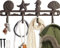 Comfify Vintage Seashell Coat Hook Hanger Rustic Cast Iron Wall Hanger w/ 4 Decorative Hooks - Includes Screws and Anchors - Beach House Decor - Brown