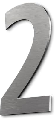 Alma - Numero civico in acciaio INOX, 2-16 cm