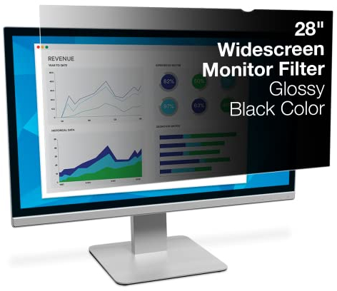 3M Blickschutzfilter - Blickschutzfilter für Bildschirme - 71.1 cm (28) - Schwarz