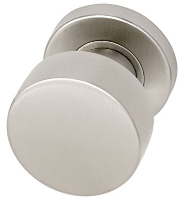 Türknauf | Knopfdrücker-Lochteil | Türknopf | Zylinderform auf Rosette Edelstahl drehbar